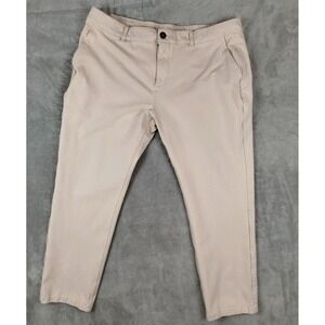 Mugsy Teddys Chino Khaki Beige Pants Mens 40x28 Stretch Casual Comfort Fit